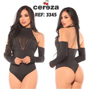 Ref. 004 -3345 Body Colombiano con hombros descubiertos y mangas - Ropa Colombiana