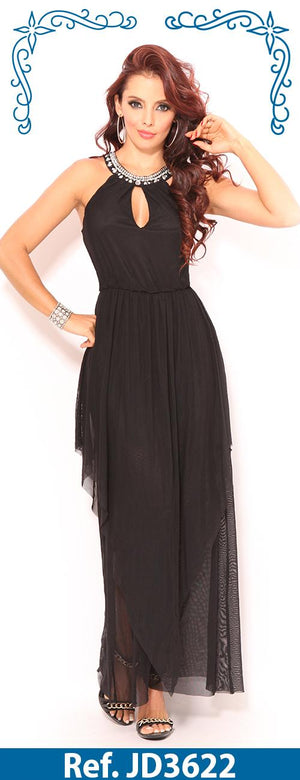 Ref. 003 -JD3622 VESTIDO LARGO AMERICANO - Ropa Colombiana
