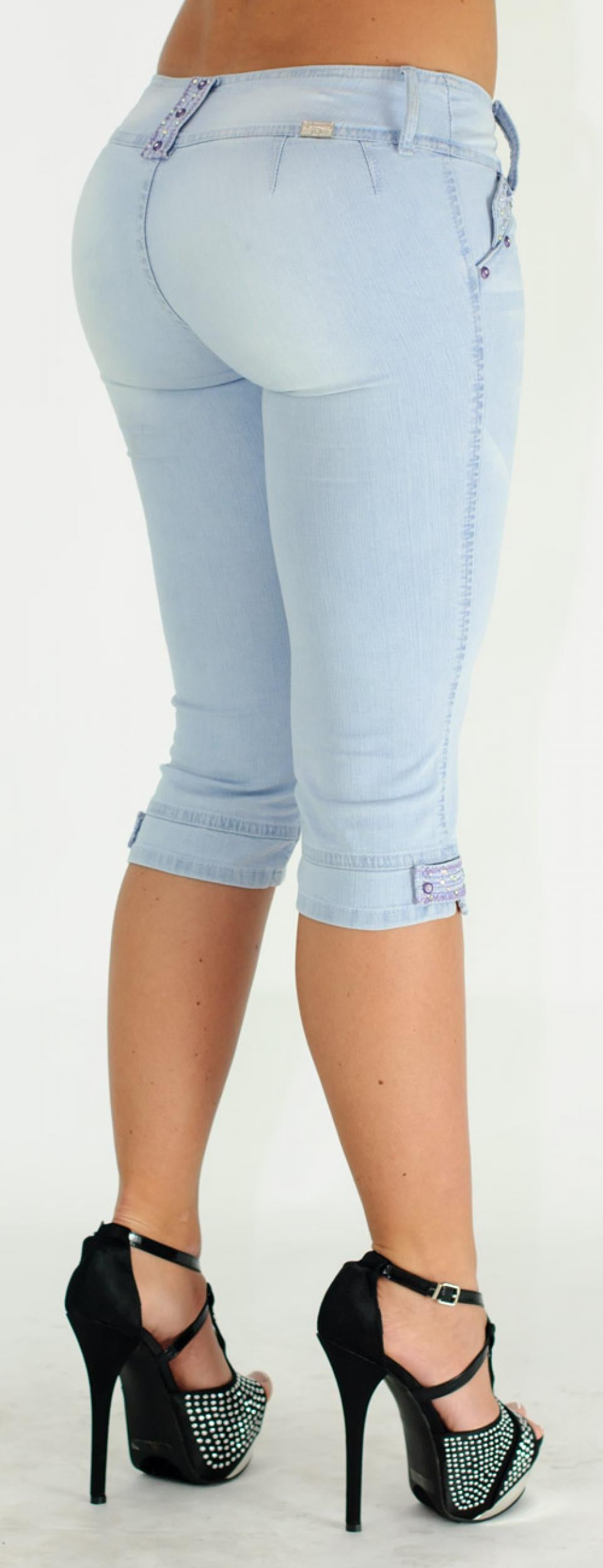 Ref. 001 -4314-1 Jean Capri Cheviotto - Ropa Colombiana