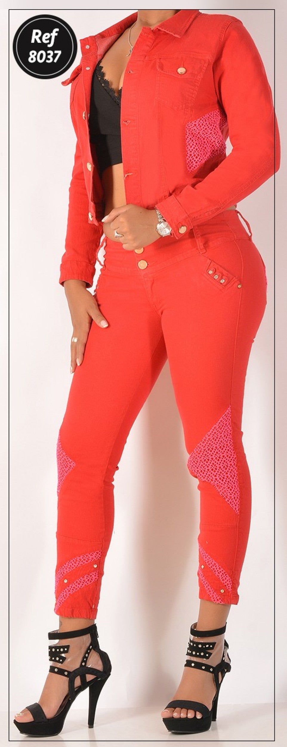 Ref. 006 -8037 Jean Vaquero Levanta Cola para Dama - Ropa Colombiana