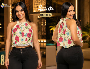 Ref. 015 -1630 Blusa corta femenina - Ropa Colombiana