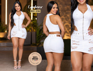 Ref. 006 -2361 ENTERIZO FALDA COLOMBIANO - Ropa Colombiana