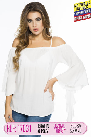 Ref. 004 -17031 BLUSA COLOMBIANA DAMA - Ropa Colombiana