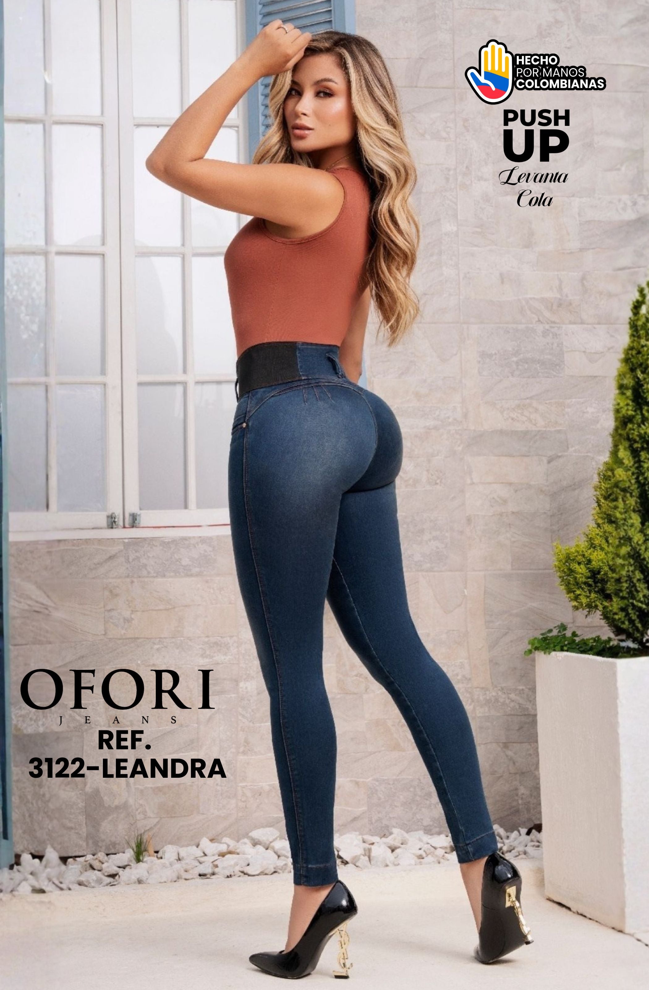 Referencia 8521447 -3122-LEANDRA Jean Colombiano sin Bolsillos Push Up