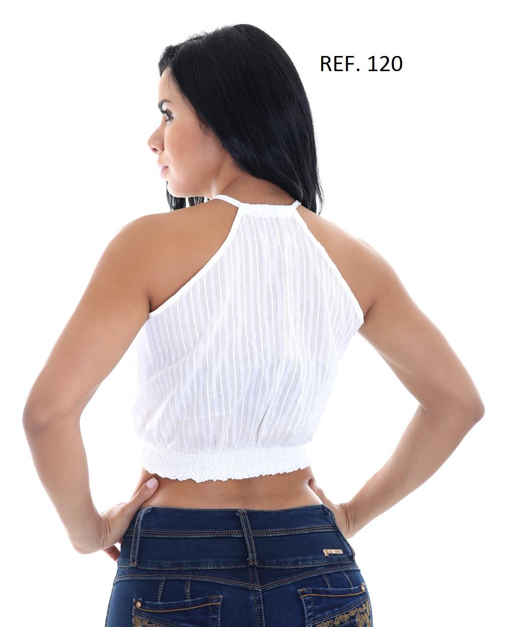 Ref. 001 -120 BLUSA COLOMBIANA MANGA CORTA - Ropa Colombiana