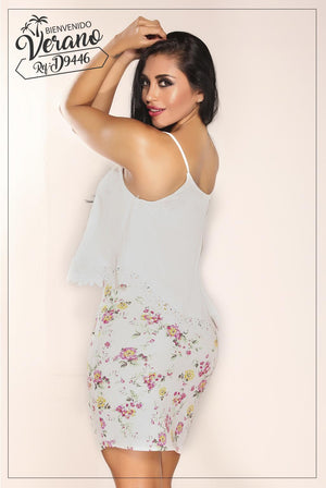 Ref. 003 -D9446 VESTIDO DE FIESTA CORTO - Ropa Colombiana