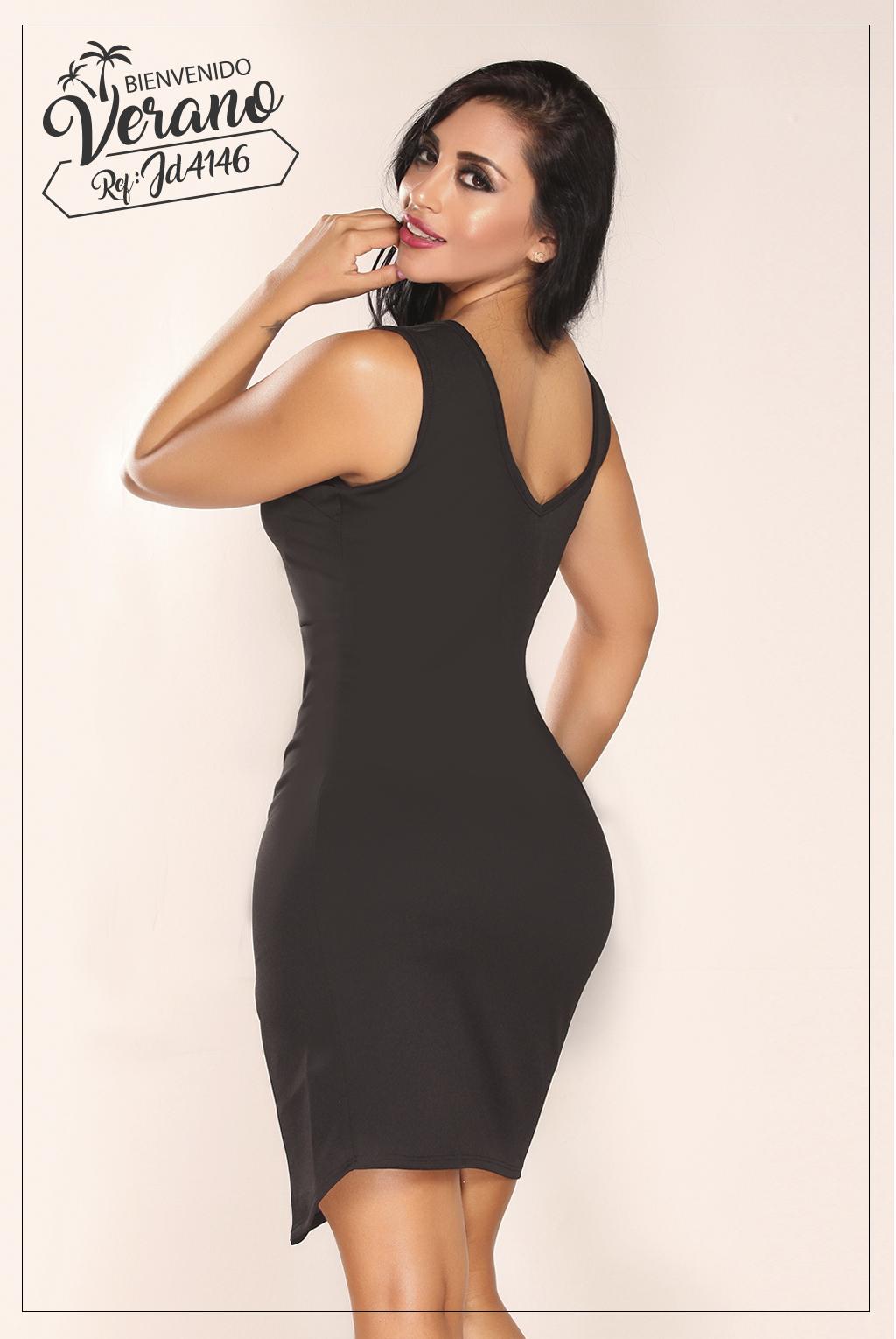 Ref. 003 -JD4146 VESTIDO DE FIESTA CORTO - Ropa Colombiana