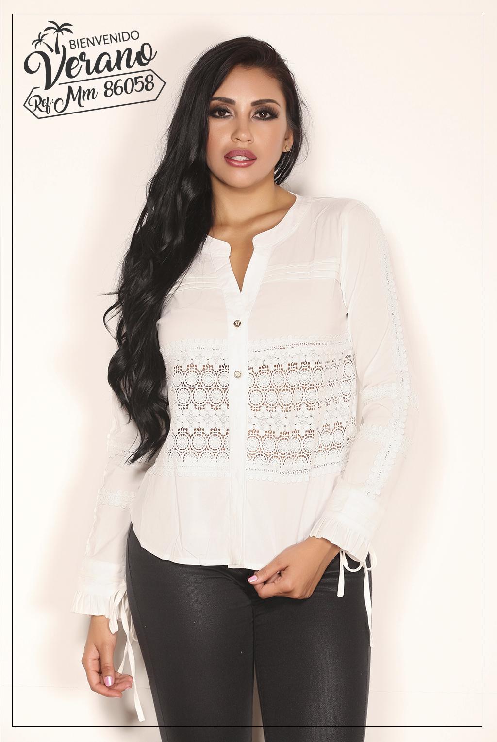 Ref. 003 -MM86058 BLUSA MANGA LARGA - Ropa Colombiana