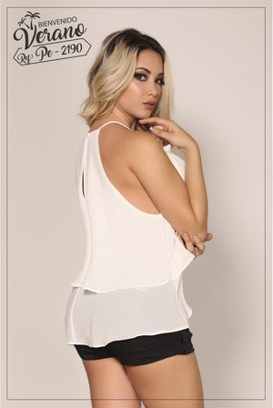 Ref. 003 -PE2190 BLUSA MANGA CORTA - Ropa Colombiana