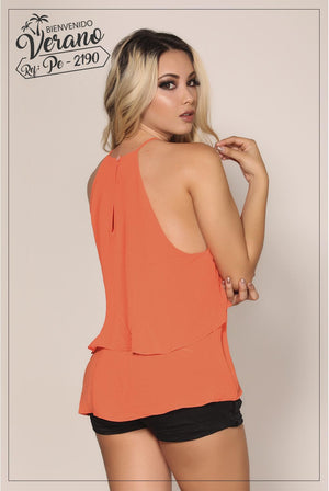 Ref. 003 -PE2190 BLUSA MANGA CORTA - Ropa Colombiana