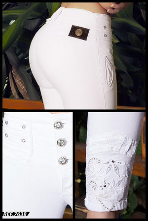 Ref. 014 -7638 Jean Sexy Talle Alto - Ropa Colombiana