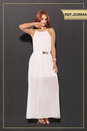 Ref. 003 -JD3663A VESTIDO LARGO AMERICANO - Ropa Colombiana