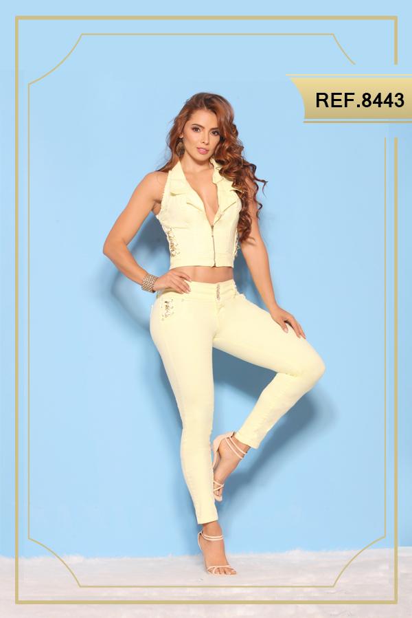 Ref. 018 -8443 APLIQUE CONJUNTO COLOMBIANO - Ropa Colombiana