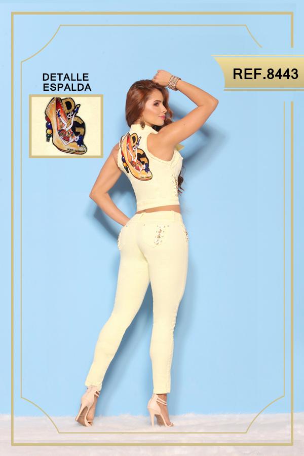 Ref. 018 -8443 APLIQUE CONJUNTO COLOMBIANO - Ropa Colombiana