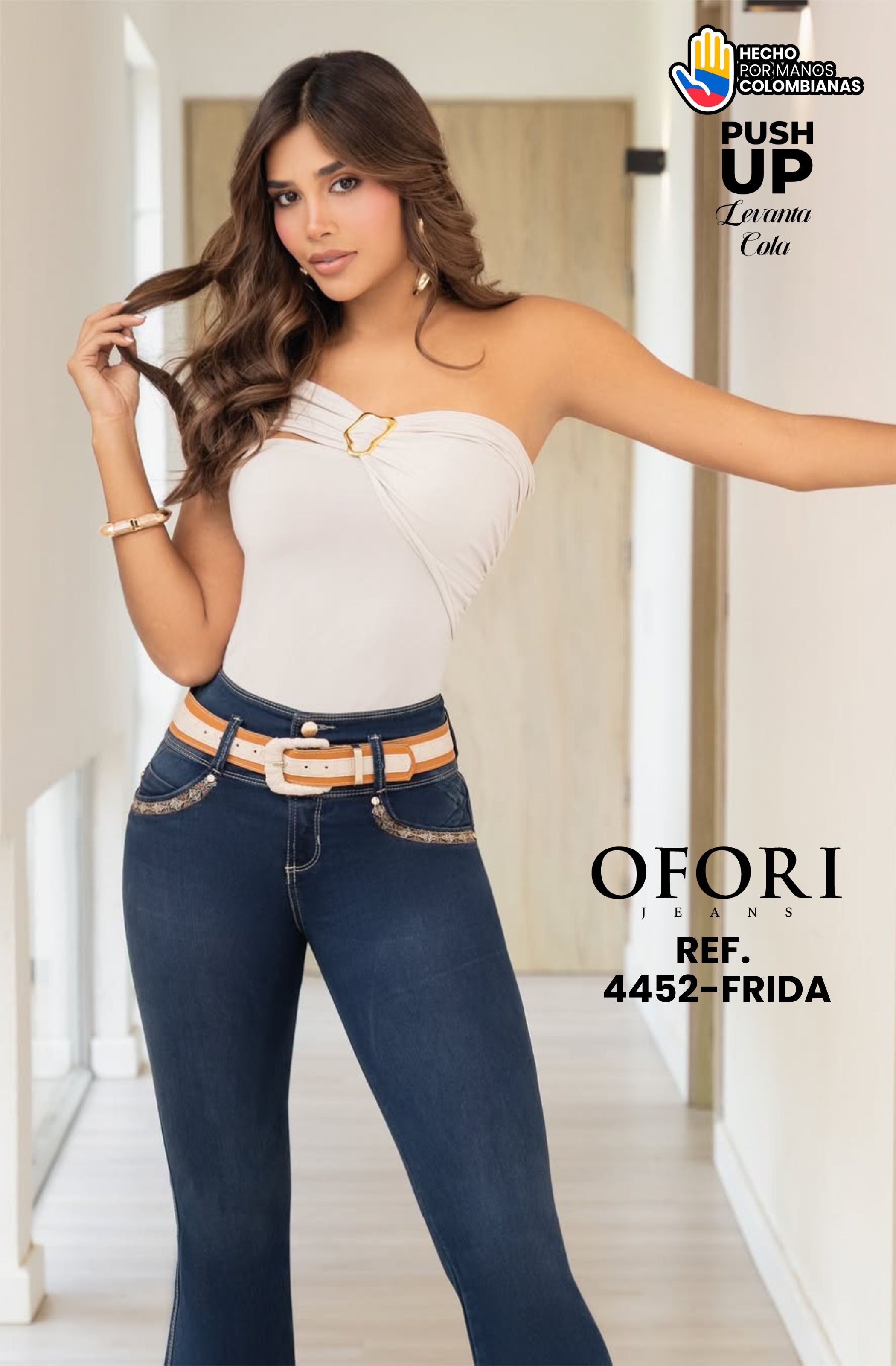 Referencia 8521447 -4452-FRIDA Jean Colombiano con Bolsillos Push Up