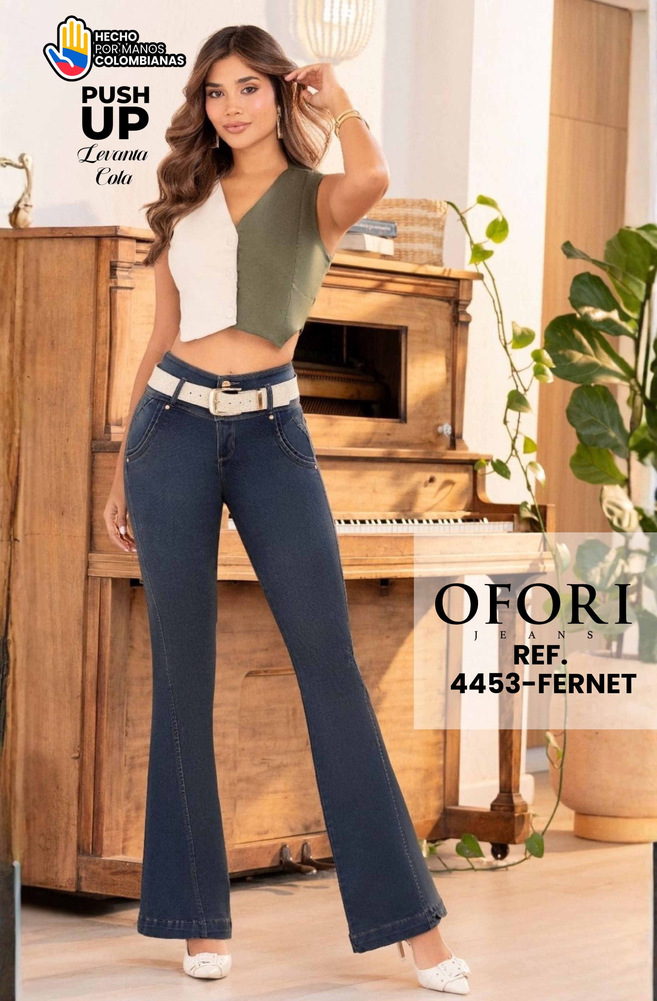 8521447 -4453-FERNET Jean Colombiano con Bolsillos Push Up