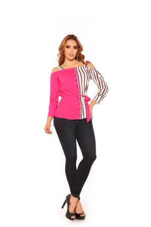 Ref. 004 -D1046 Blusa Colombiana de Moda, Colores y Diseño de Temporada - Ropa Colombiana