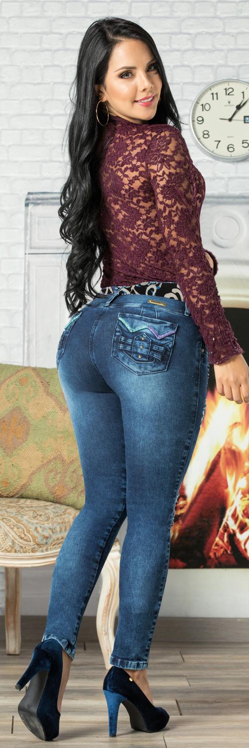 Ref. 001 -12219 Jean Dama Levantacola - Ropa Colombiana