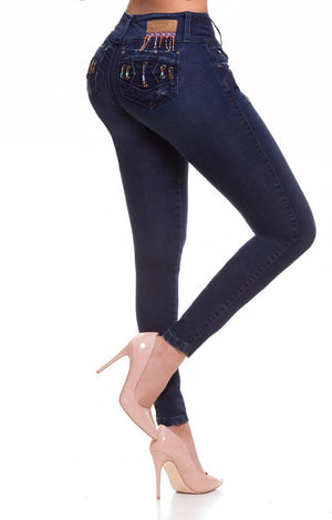 Ref. 041 -9390 Jean Colombiano Levantacola con bolsillos - Ropa Colombiana