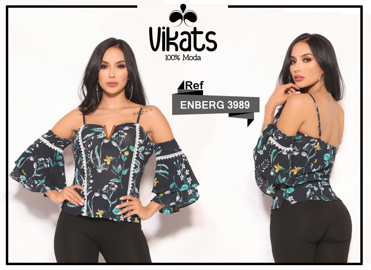 Ref. 044 -3989 Blusa de Moda Manga Larga Colombiana - Ropa Colombiana