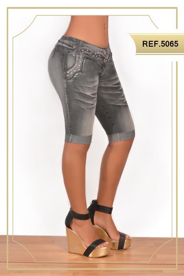 Ref. 001 -5065 Jean Capri Levanta cola Colombiano - Ropa Colombiana