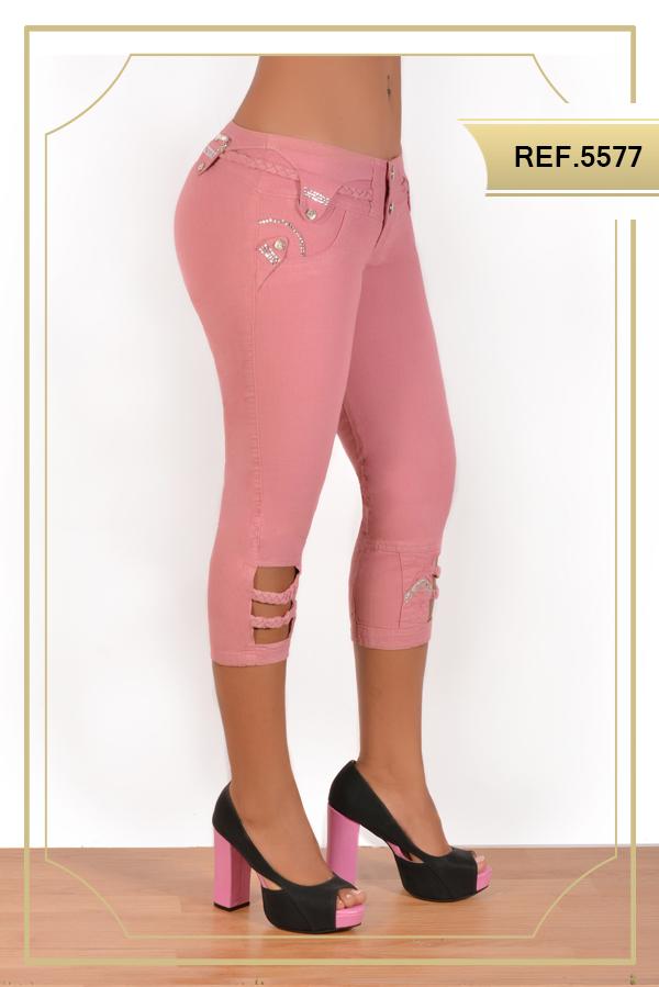 Ref. 001 -5577 Jean Capri Cheviotto - Ropa Colombiana