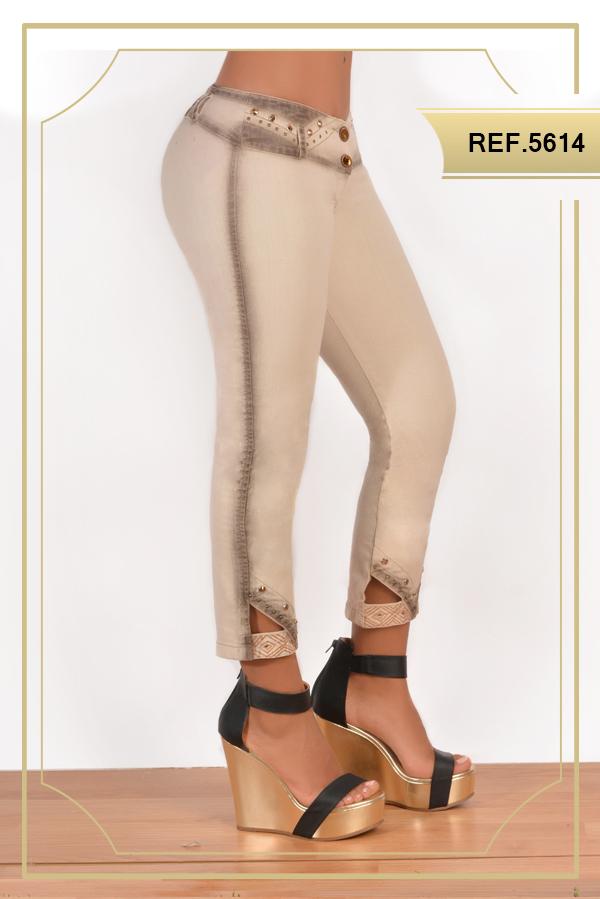 Ref. 001 -5614 Jean Capri Levanta cola Colombiana - Ropa Colombiana