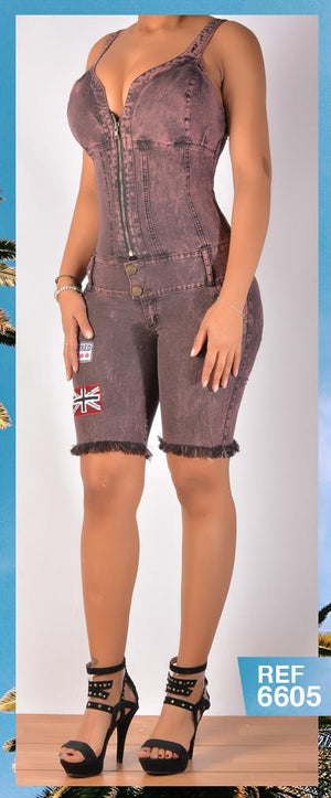 Ref. 030 -6605C Enterizo Capri levantacola de Moda - Ropa Colombiana