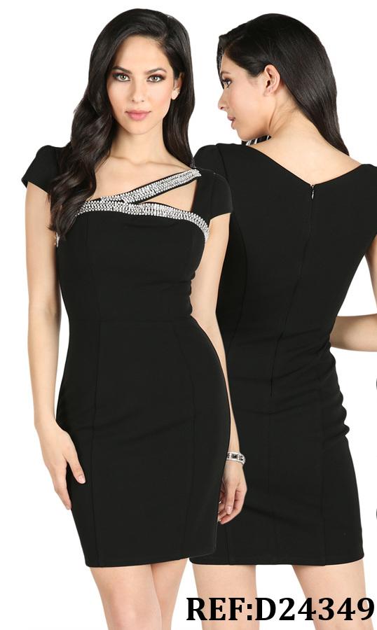 Ref. 003 -D24349 Elegante Vestido Corto de Fiesta - Ropa Colombiana