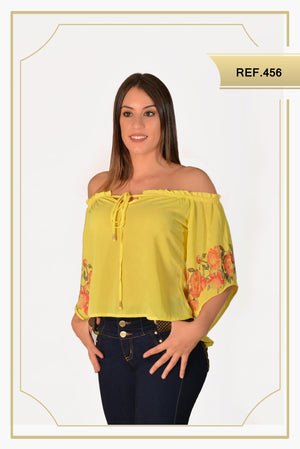 Ref. 015 -456 BLUSA CAMPESINA COLOMBIANA - Ropa Colombiana