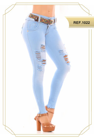Ref. 051 -1022 Jean Perfect Fit Colombiano Levantacola - Ropa Colombiana