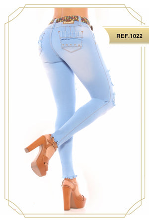 Ref. 051 -1022 Jean Perfect Fit Colombiano Levantacola - Ropa Colombiana
