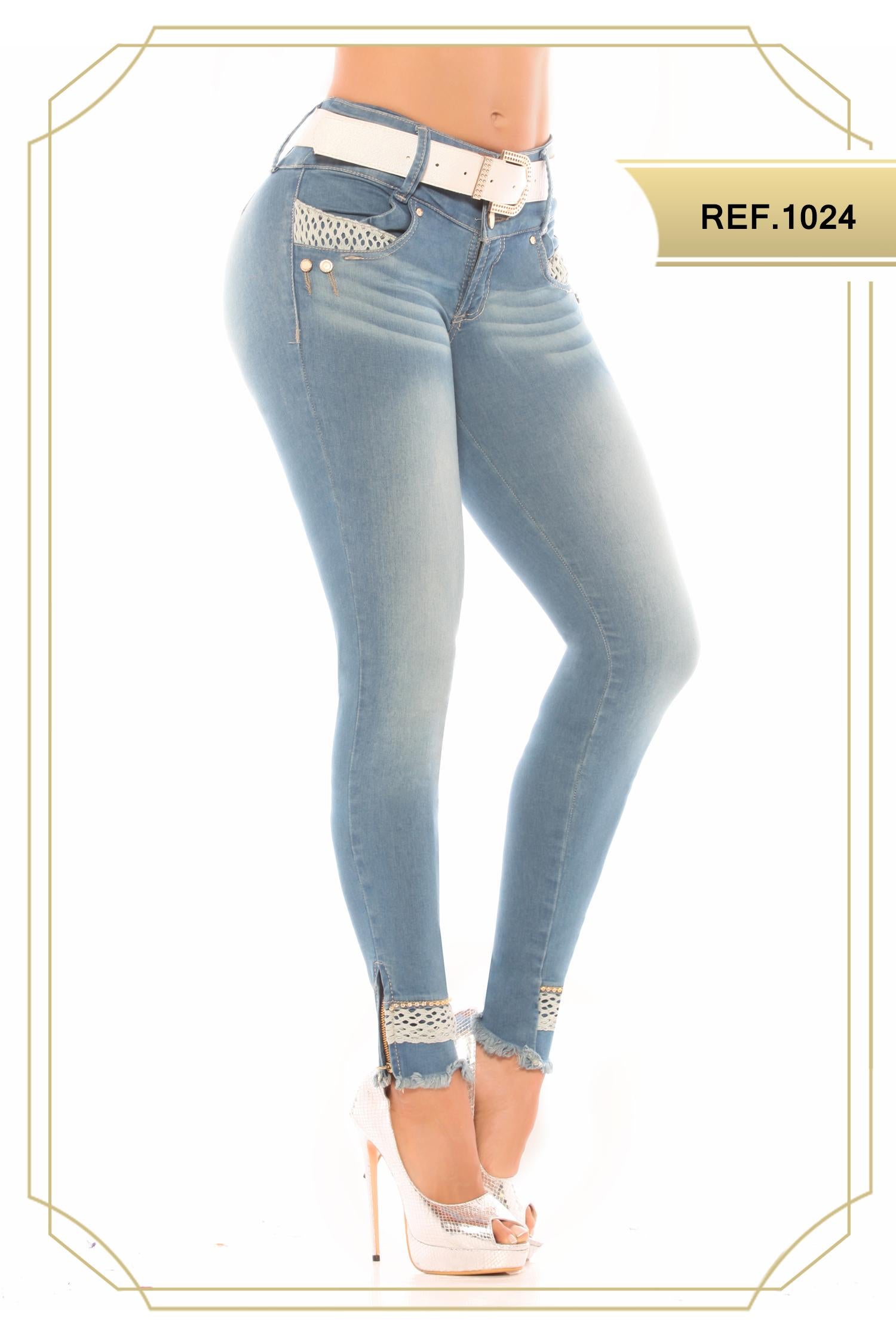 Ref. 051 -1024 Jean Vaquero Para Dama Levantacola Colombiano - Ropa Colombiana