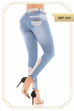 Ref. 051 -1071 Jean Colombiano Con Bolsillos y Resalta tu Figura - Ropa Colombiana