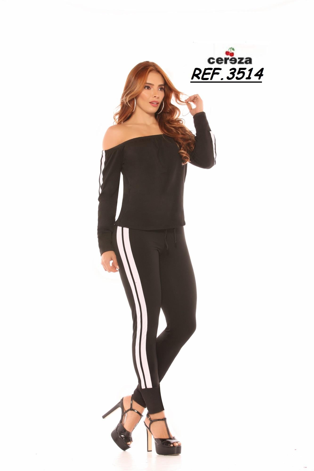 Ref. 004 -3514 Hermoso Conjunto Deportivo de Moda Colombiana - Ropa Colombiana