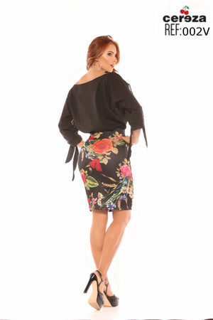 Ref. 004 -002V Conjunto Colombiano de Falda y Blusa - Ropa Colombiana