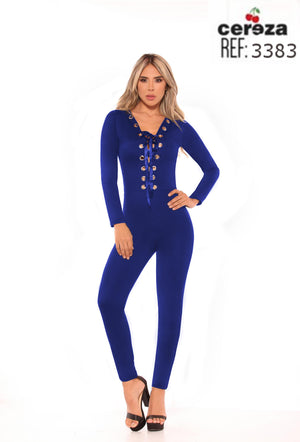 Ref. 004 -3383 Enterizo de Moda Colombiano Sensual con Mangas largas - Ropa Colombiana