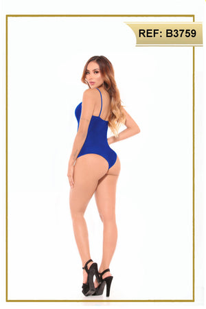 Ref. 004 -B3759 Body colombiano con detalle en apertura frontal con lazos y diseño sexy - Ropa Colombiana