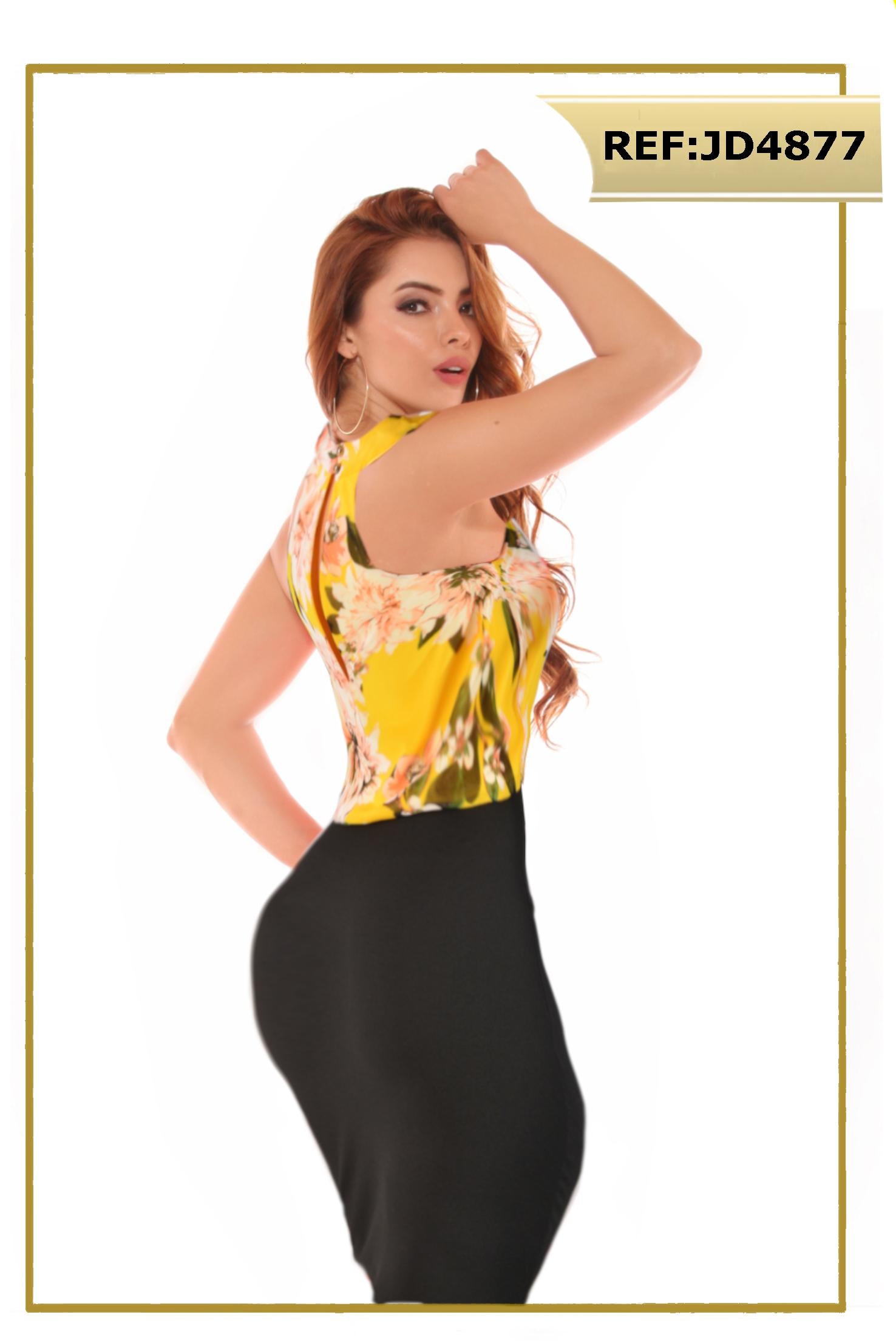 Ref. 003 -JD4877 Vestido De Estilo Americano Corto para la Temporada - Ropa Colombiana