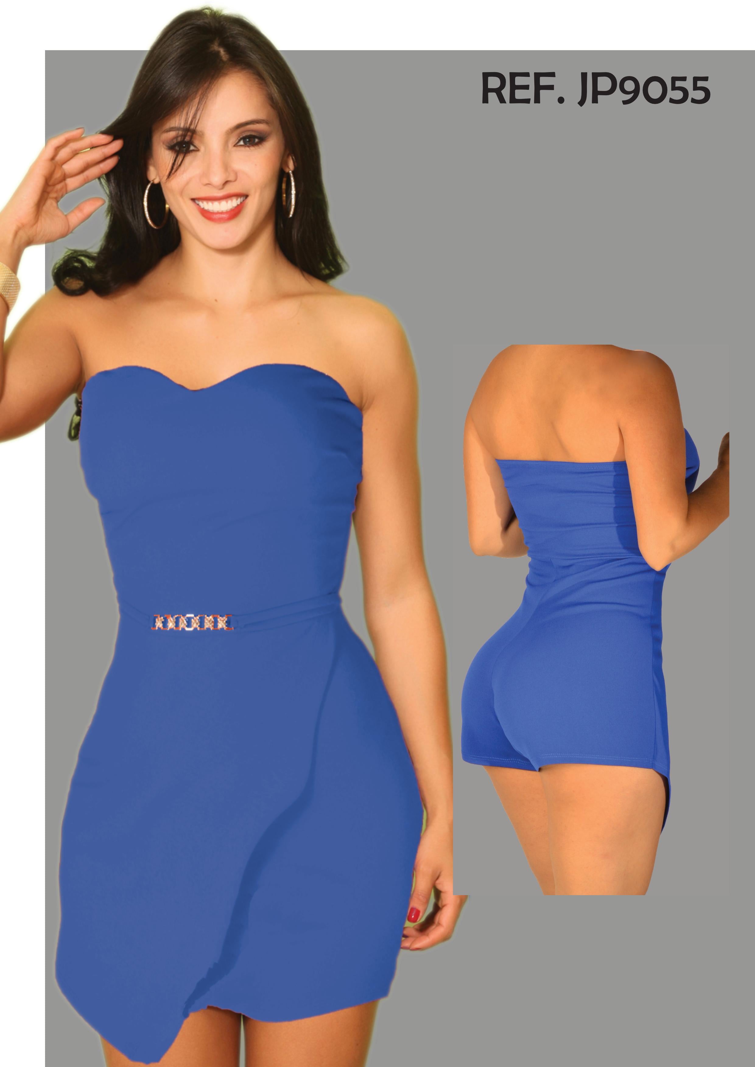 Ref. 003 -JP9055 Enterizo Americano de Moda, Tipo short atras y falda adelante - Ropa Colombiana