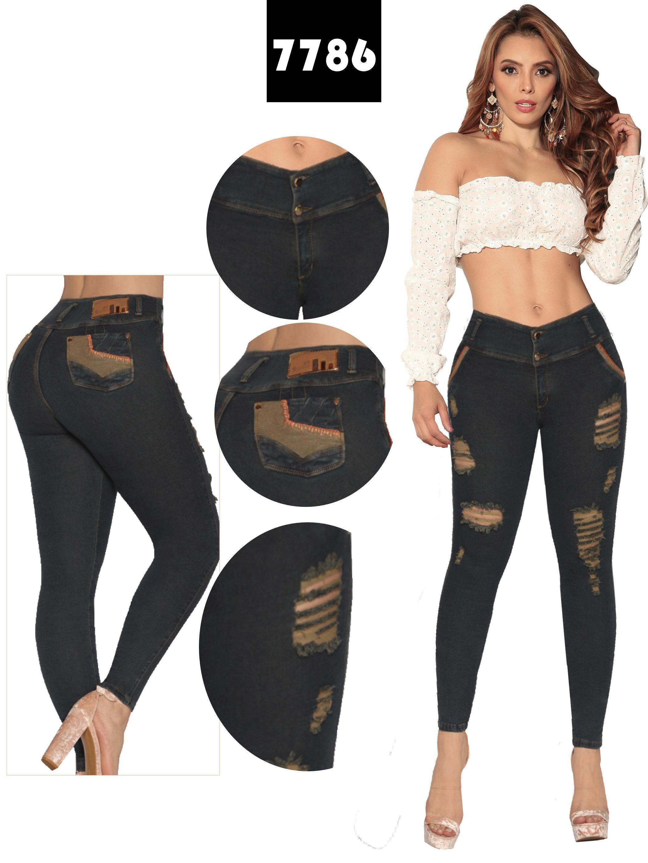 Ref. 006 -7786 Jean Colombiano Original Levantacola - Ropa Colombiana