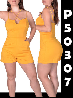 Ref. 003 -P50307 Enterizo Short sin Mangas Americano de Moda - Ropa Colombiana