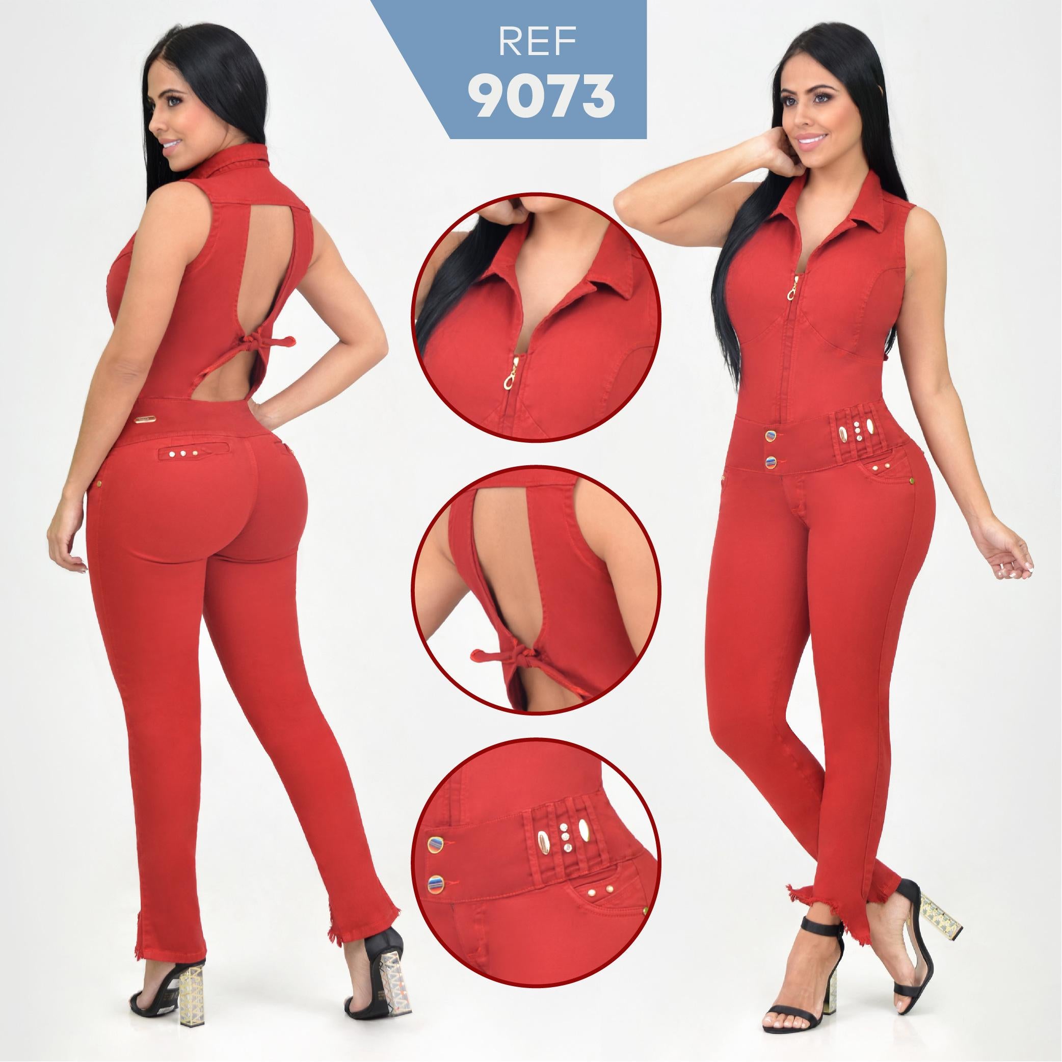 Ref. 006 -9073 Enterizo Vaquero Levanta Cola Colombiano con Ajuste Perfecto a tu Figura, Moldea y Realza, cierre Frontal con Cremallera. - Ropa Colombiana