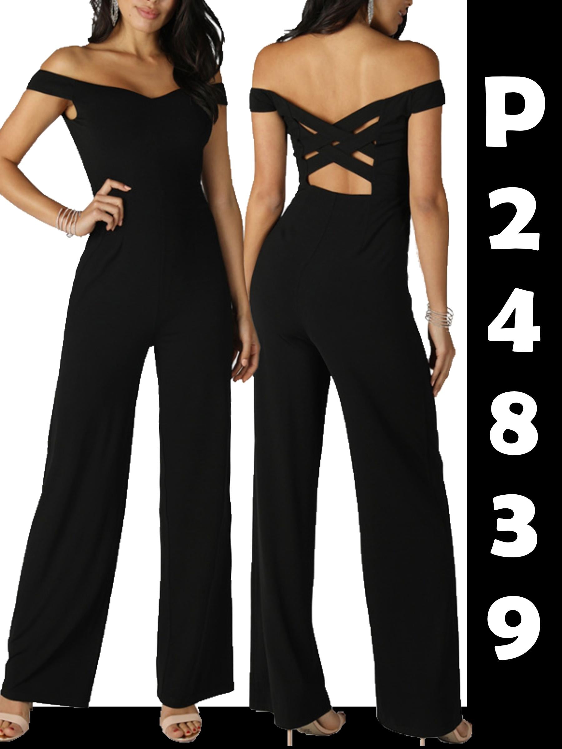 Ref. 003 -P24839 Enterizo sin Mangas con Hombros descubiertos y Diseño Hermoso en la Espalda - Ropa Colombiana