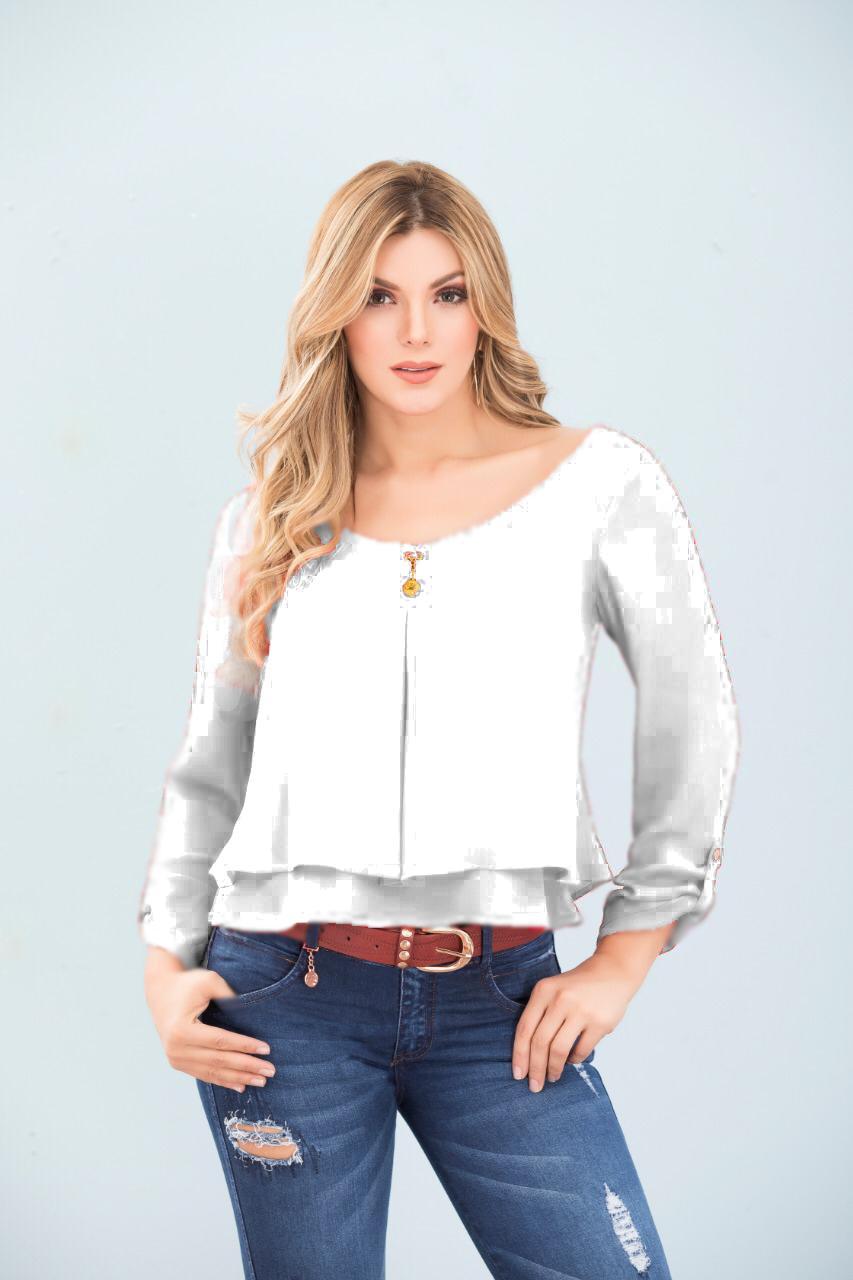 Ref. 068 -203536 Blusa Colombiana Para Dama con hermoso decorado