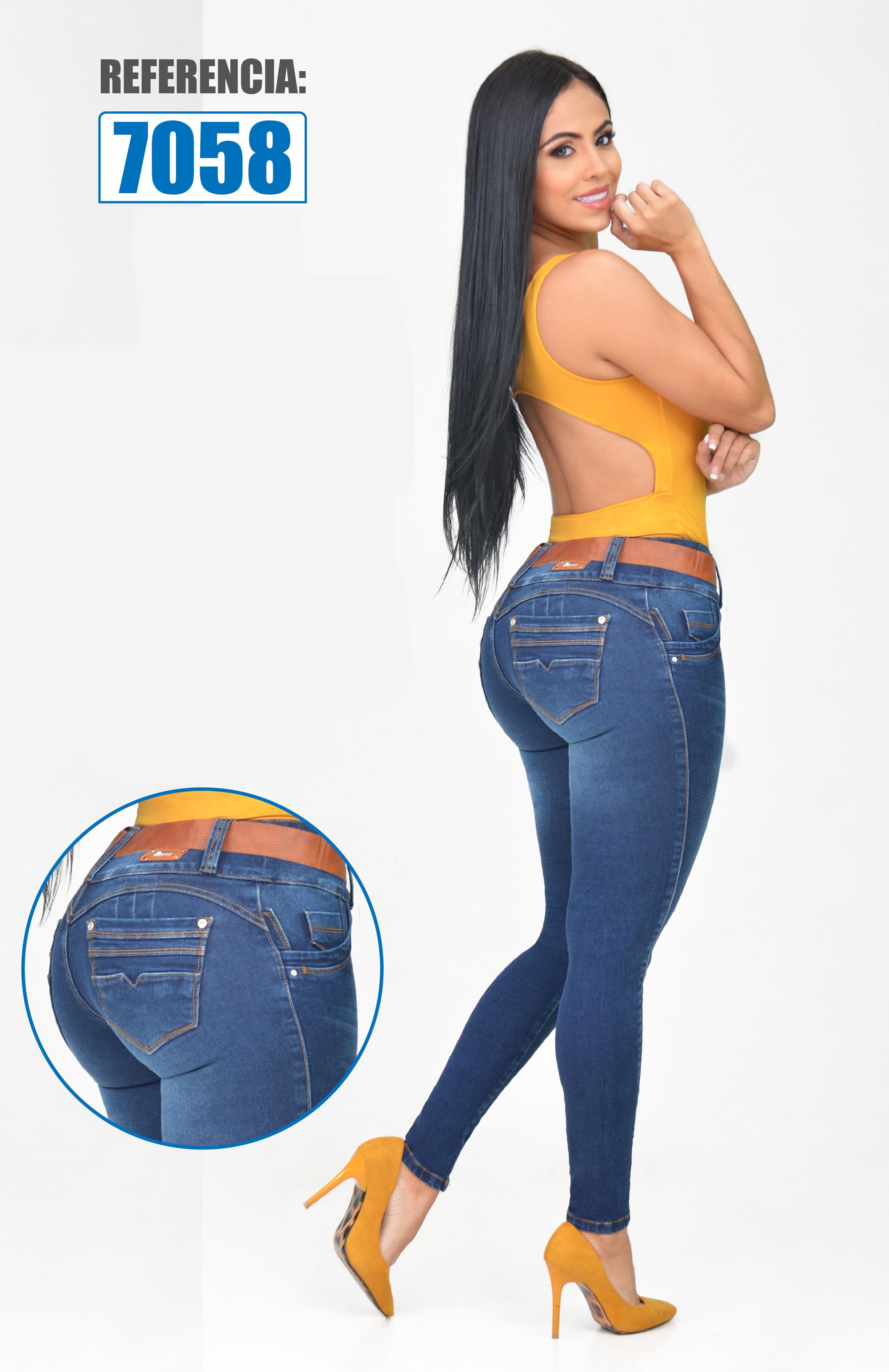 Ref. 006 -7058 Colombian Butt Lifting Jeans Perfect Shape