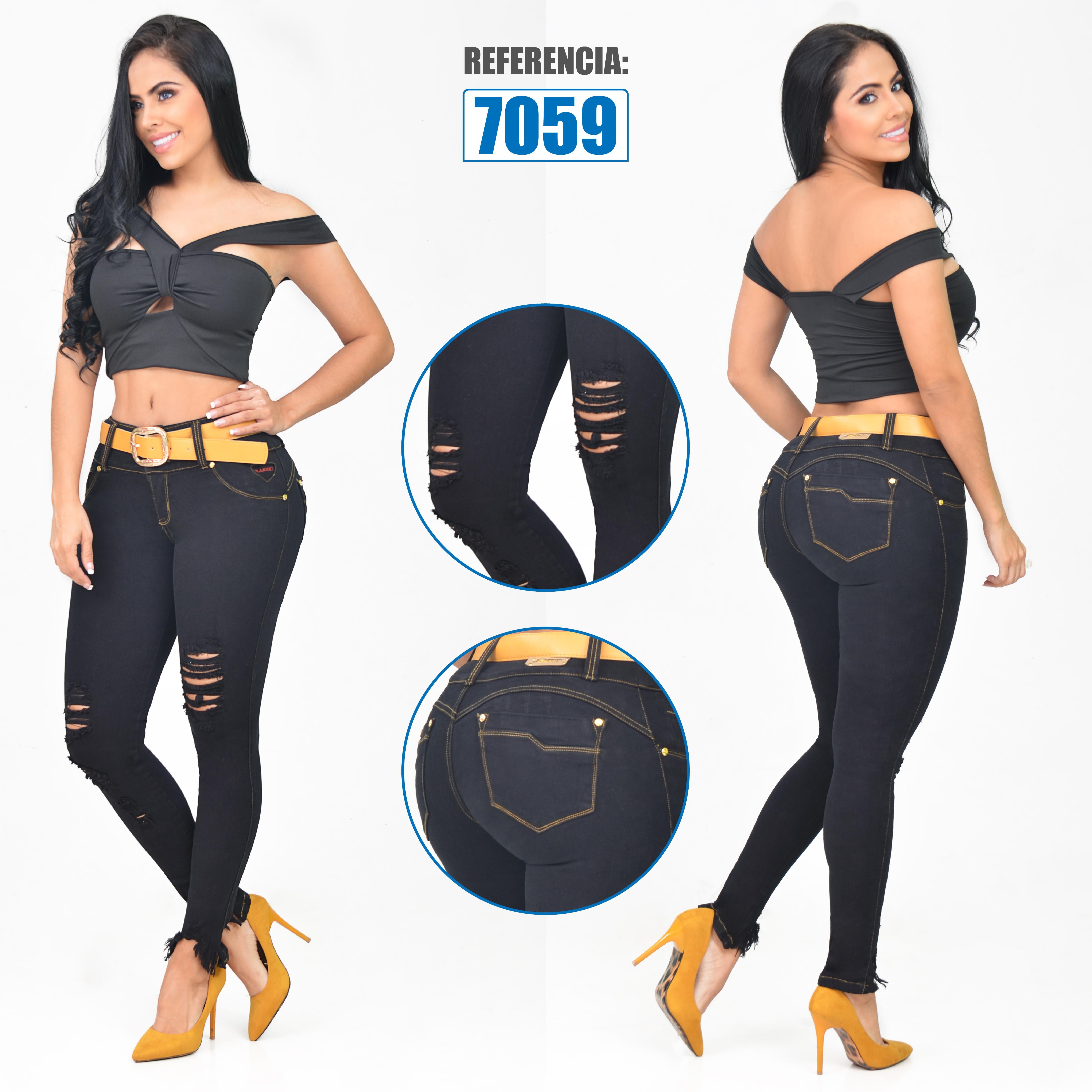 Ref. 006 -7059 Vaquero Jean Colombiano Push Up para dama - Ropa Colombiana