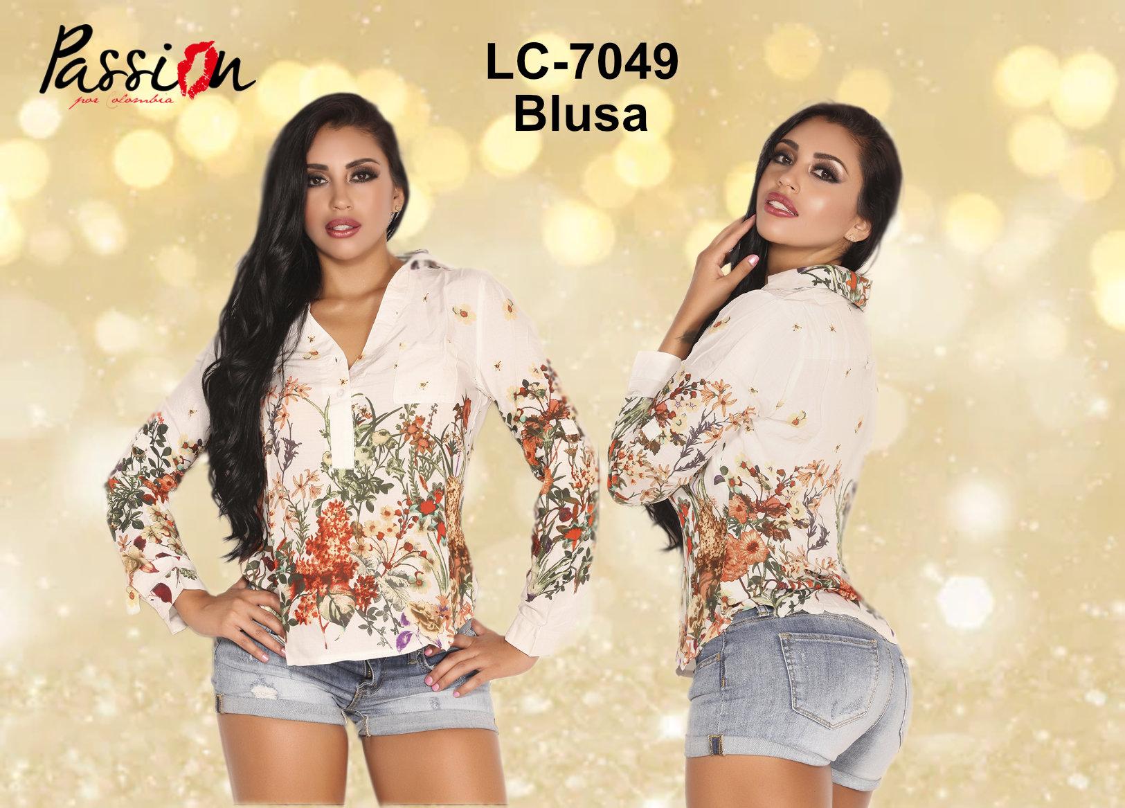 Ref. 003 -LC7049 BLUSA MANGA LARGA - Ropa Colombiana