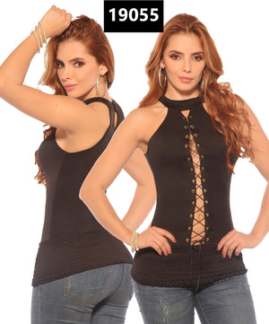 Ref. 004 -19055 BLUSA MANGA LARGA COLOMBIANA - Ropa Colombiana