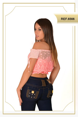 Ref. 015 -6566 Blusa Sexy Dama - Ropa Colombiana